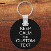 Calm und [Benutzerdefinierter Text] behalten Schlüsselanhänger (Vorderseite)