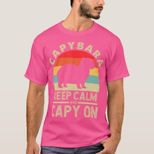 Calm und Capy auf Capybara behalten T-Shirt (Vorderseite)