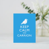 Calm und Carrion behalten (Krähe) Postkarte (Stehend Vorderseite)
