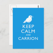 Calm und Carrion behalten (Krähe) Postkarte (Vorne/Hinten)