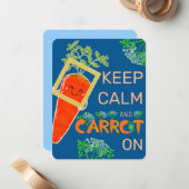 Calm und Carrot behalten | Karottenpuppe Mitteilungskarte (Vorderseite/Rückseite Beispiel)