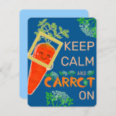Calm und Carrot behalten | Karottenpuppe Mitteilungskarte (Vorne/Hinten)