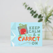 Calm und Carrot behalten | Punny Garden Postkarte (Stehend Vorderseite)