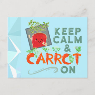 Calm und Carrot behalten Punny Garden Postkarte