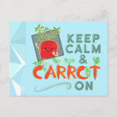 Calm und Carrot behalten | Punny Garden Postkarte (Vorderseite)