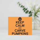 CALM UND CARVE PUMPKINS.pnng behalten Postkarte (Stehend Vorderseite)
