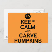 CALM UND CARVE PUMPKINS.pnng behalten Postkarte (Vorne/Hinten)