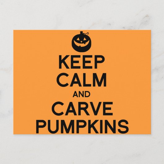 CALM UND CARVE PUMPKINS.pnng behalten Postkarte (Vorderseite)