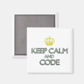 Calm und Code behalten Magnet (Vorderseite/Rückseite)
