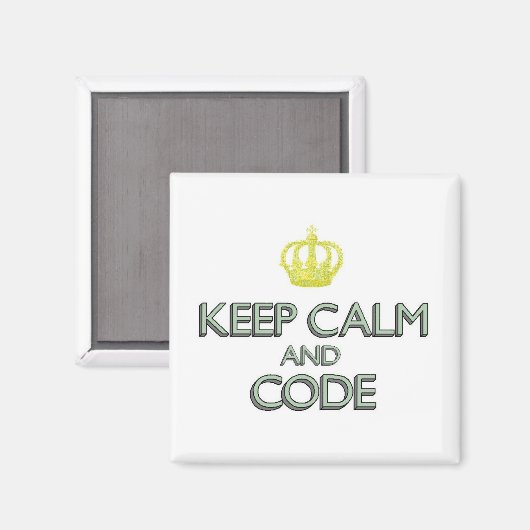 Calm und Code behalten Magnet (Vorderseite/Rückseite)