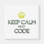 Calm und Code behalten Magnet (Vorne)