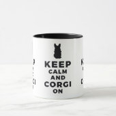 Calm und Corgi auf der Tasse behalten (Zentrum)