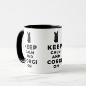 Calm und Corgi auf der Tasse behalten (Vorderseite Links)