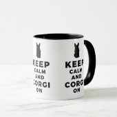 Calm und Corgi auf der Tasse behalten (VorderseiteRechts)