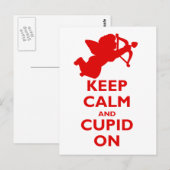 Calm und Cupid On behalten Postkarte (Vorne/Hinten)