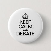 CALM UND DEBATTE behalten Button (Vorderseite)