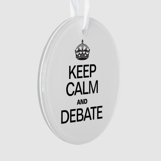 CALM UND DEBATTE behalten Ornament (Vorderseite)