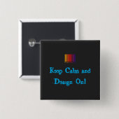 Calm und Design auf Personalizable behalten Button (Vorne & Hinten)
