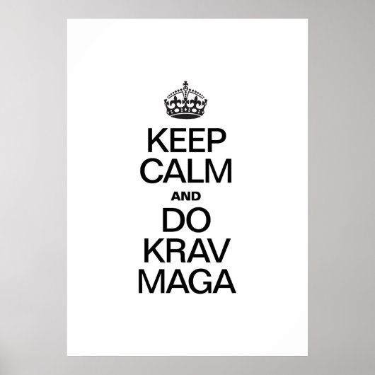 CALM UND DO KRAV MAGA behalten Poster (Vorne)