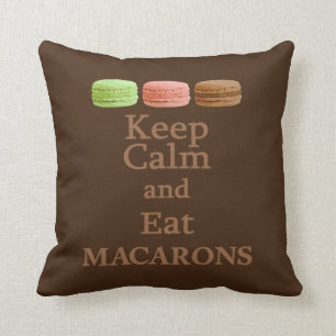 Calm und Eat Macarons Behalten Kissen