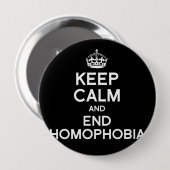 CALM UND ENDE HOMOPHOBIE behalten Button (Vorne & Hinten)