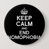 CALM UND ENDE HOMOPHOBIE behalten Button (Vorderseite)