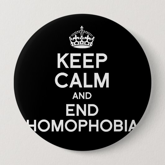 CALM UND ENDE HOMOPHOBIE behalten Button (Vorderseite)