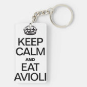 CALM UND ESSEN RAVIOLIS behalten Schlüsselanhänger (Rückseite)