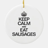 CALM UND ESSSAUSSAGEN behalten Keramik Ornament (Hinten)