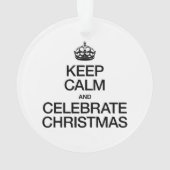 CALM- UND FEIERCHRISTMAS behalten Ornament (Rückseite)