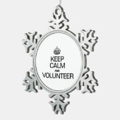 CALM UND FREIWILLIGER behalt Schneeflocken Zinn-Ornament (Rechts)