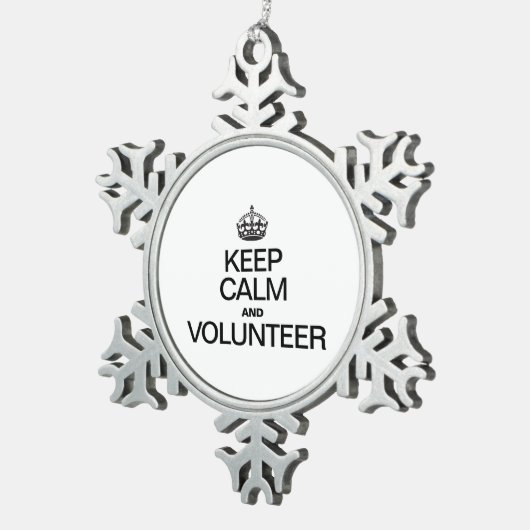 CALM UND FREIWILLIGER behalt Schneeflocken Zinn-Ornament (Rechts)