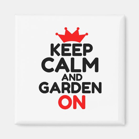 CALM UND GARTEN behalten Magnet (Vorne)