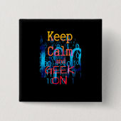 Calm und Geek auf Binärkode behalten Button (Vorderseite)