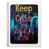 Calm und Geek auf Binärkode behalten Notizblock (Vorderseite)