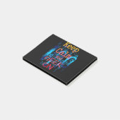 Calm und Geek auf Binärkode behalten Post-it Klebezettel (angewinkelt)