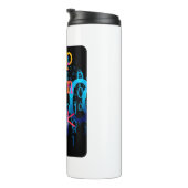 Calm und Geek auf Binärkode behalten Thermosbecher (Nach rechts gedreht)