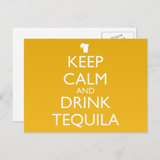 CALM UND GETRÄNKTEQUILA behalten Postkarte (Vorne/Hinten)