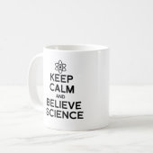 CALM UND GLAUBWISSENSCHAFT behalten Kaffeetasse (Vorderseite Links)