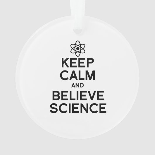 CALM UND GLAUBWISSENSCHAFT behalten Ornament (Rückseite)