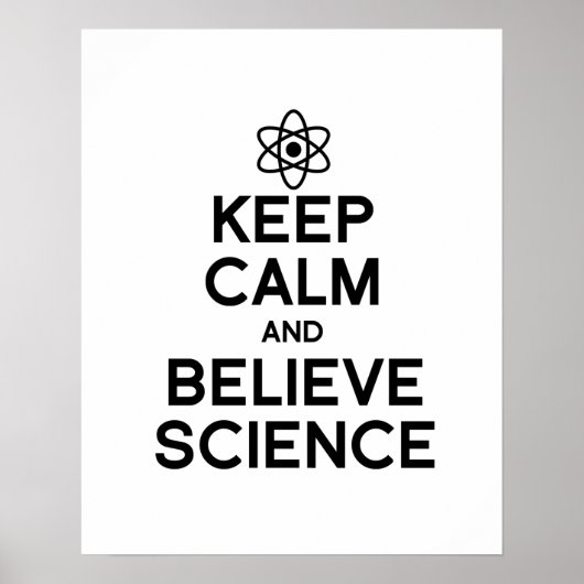 CALM UND GLAUBWISSENSCHAFT behalten Poster (Vorne)