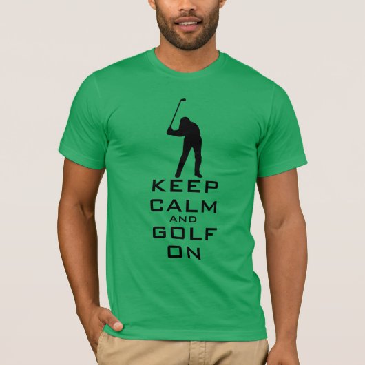 CALM UND GOLF AUF PERSONALISIERT behalten T-Shirt (Vorderseite)