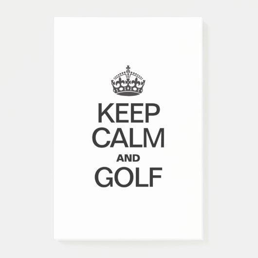 CALM UND GOLF behalten Post-it Klebezettel (Vorderseite)