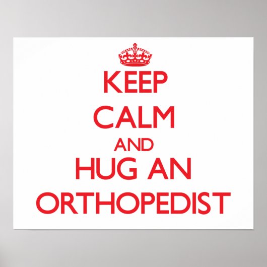 Calm und Hug als Orthopädist behalten Poster (Vorne)
