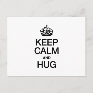 CALM UND HUG behalten Postkarte