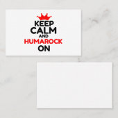 CALM UND HUMAROCK behalten Visitenkarte (Vorne/Hinten)