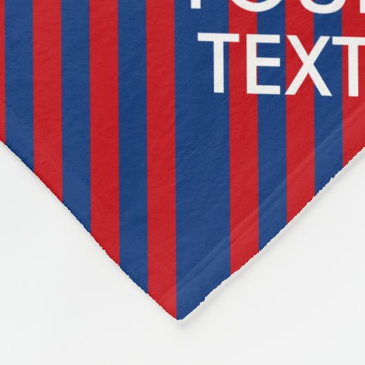 CALM UND Ihr Text auf roten blauen Streifen behalt Fleecedecke (Ecke)