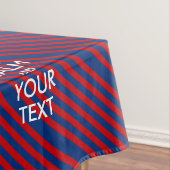 CALM UND Ihr Text auf roten blauen Streifen behalt Tischdecke (Beispiel)