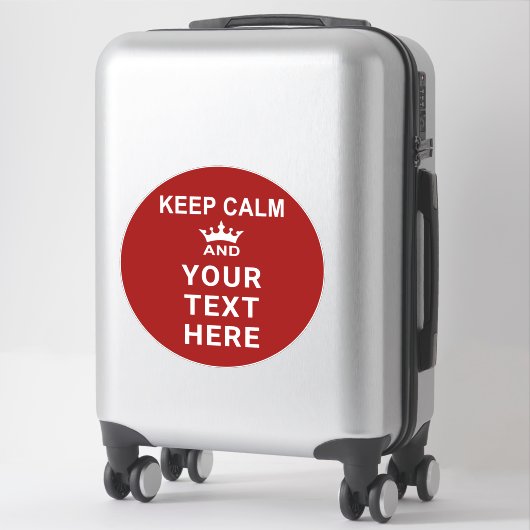 CALM und IHRE TEXT-Signatur und -Fußleiste behalte Aufkleber (Koffer)