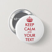 CALM und IHRER TEXT behalten Button (Vorne & Hinten)
